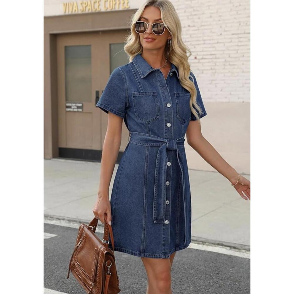 Denim Shirt Dress by Nitzana